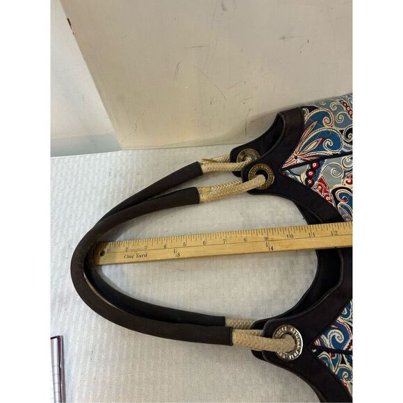 Vera Bradley shoulder bag red blue 14x15 retired Anchor Tote - Picture 8 of 10